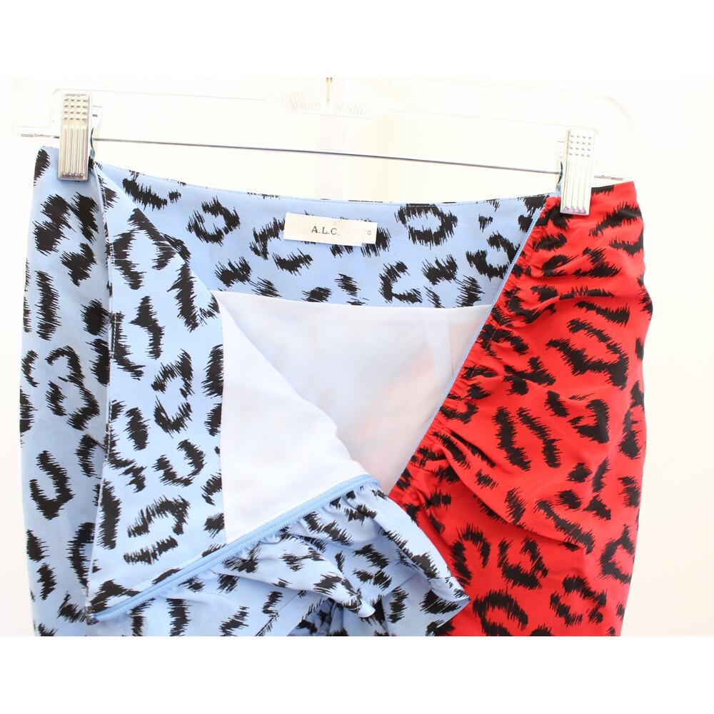 A.L.C. Alc Geller Color Block Leopard Print Ruffl… - image 8